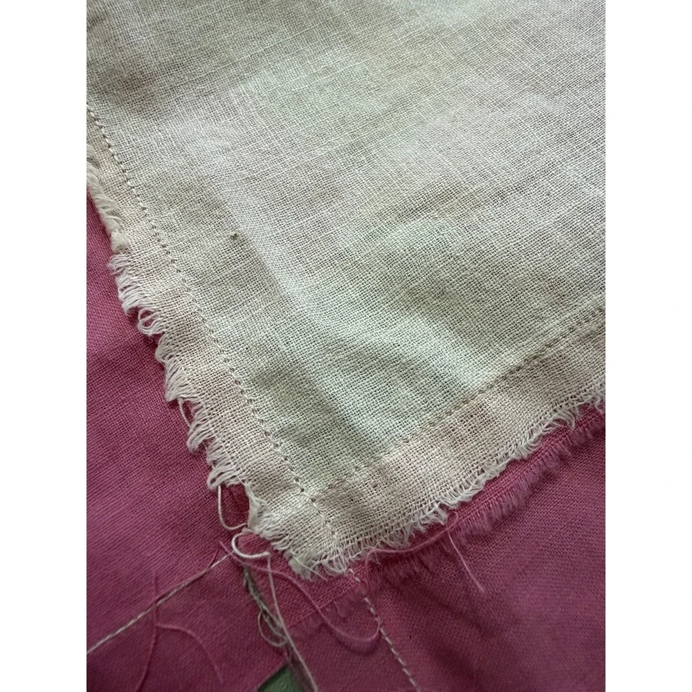 Vintage Atq Homemade Quilt Butterfly Feedsack Quilt Topper Homemade 99